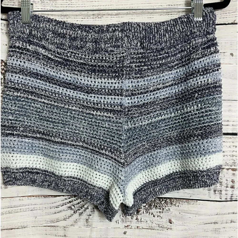 Lucky Brand Shorts Womens Medium‎ Tie Waist knit crotchet Coverup Casual Beach